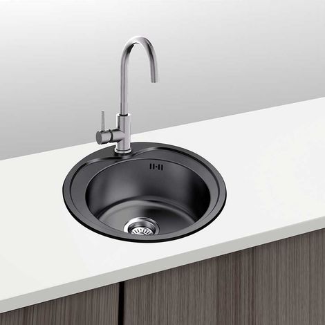 Fregadero Negro Acero Inox 49Ø Estambul Gresinex (1/5)