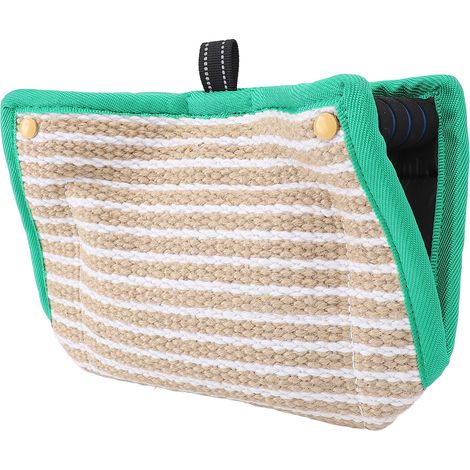 Coussin à mordre pour chien, jouet à tirer en jute résistant à l'abrasion, idéal pour l'entraînement des bergers allemands. (1/5)