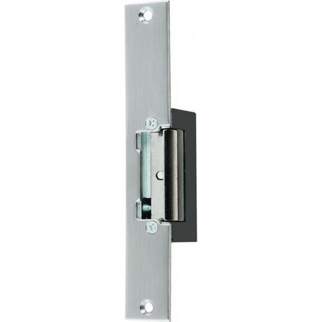 Gache éléctrique à encastrer 12V à émission tetière serrure verticale 88mm portes droite Beugnot A (1/5)