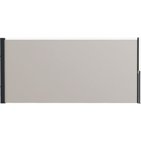 Toldo lateral retráctil 300 x 140 cm de poliéster y metal con protección UV30+ gris claro HOMVRA (1/5)