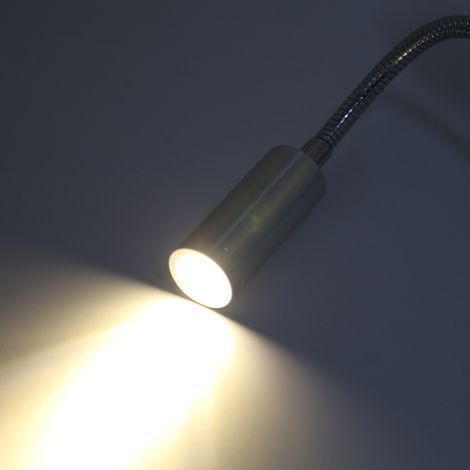 3-W-LED-Stehlampe in Warmweiß zum Lesen und Lernen, flexibler Schwanenhals, Ein-/Ausschalter, kompatibel mit AC85–265 V, ideal für Nachttisch oder Büro (1/4)
