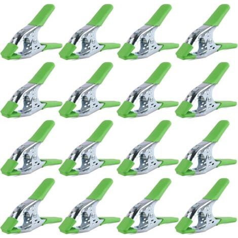 Pinces à ressort en métal robustes, pinces à bâche, pinces à ressort pour toile, 15 cm, paquet de 16 (1/4)