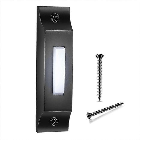 LED-beleuchteter Türklingelknopf, robuster und eleganter Wandklingelknopf aus Metall für Zuhause, universell für Garagentore (1/5)