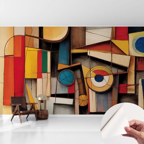 Carta da parati autoadesiva - impermeabile - murale da parete - decorazione murale - Motivi geometrici 416x254 cm (1/5)