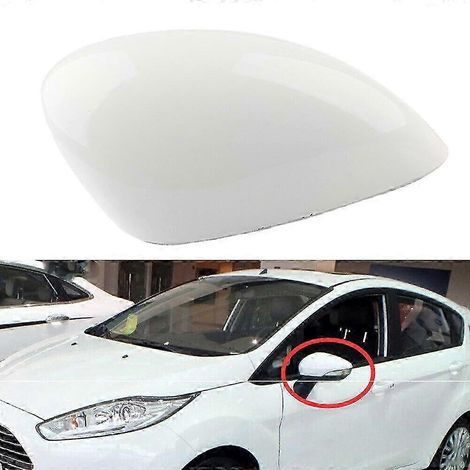 Coque de rétroviseur extérieur gauche blanche pour Ford Fiesta Mk7 2008-2017