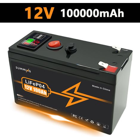 Brand new 12V 3S7P lithium-ion battery pack, 18650 portable casing with power display and built-in BMS - 100AH - 12.6V