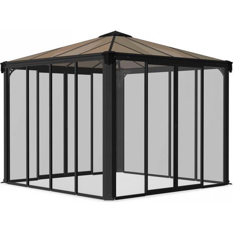 Gazebo Ledro 3000 Closed - Polycarbonate/Acrylic - L295 x W295 x H276 cm - Grey