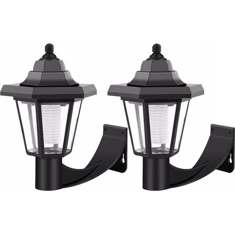Luminaire Solaire Pour Terrasse - Étanche IP65 - Fonctionne Automatiquement La Nuit - Pour Marches Escaliers Clôtures Jardins - 2 Pièces (1/5)