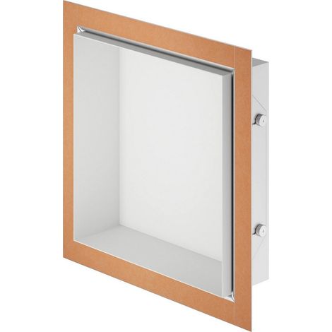Niche sans carrelage aluminium 30x30 cm DESIGN-NICHE SCHLUTER  MBW-  Blanc satiné RAL 9003 (1/5)