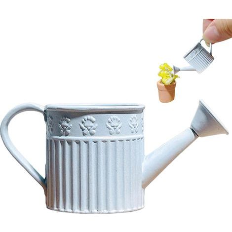 CSPARKV 2Pcs Arrosoir Miniature, Petit arrosoir, Accessoires de Pot d'arrosage en Alliage, Décor de Jardin féerique de Paysage, Ornement de Bureau de Maison de Jouet pour la Maison et Le Jardin (1/5)