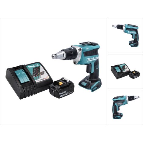 Makita DFS 452 RF1 18 V avvitatore a batteria senza spazzole per cartongesso + 1x batteria 3,0 Ah + caricatore (1/5)
