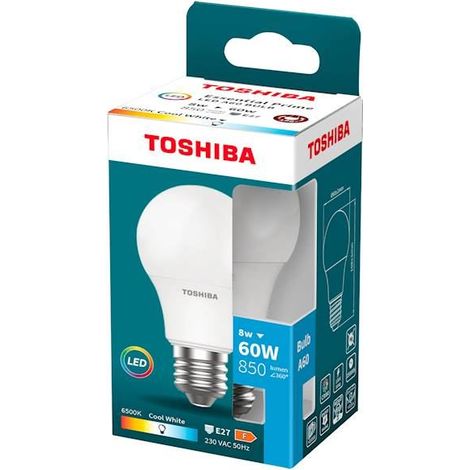 LED TOSHIBA ESSENTIAL - A60 E27 8W 6500K