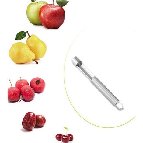éplucheur de cuisine en acier inoxydable joyMerit, dénoyauteur de fruits, dénoyauteur de cerises, dénoyauteur d'olives, dénoyauteur de fraises, 20,1 x 8,2 x 4,5 cm (1/3)