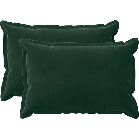 Kissenbezug 2 pcs HOUTEN Dunkelgrün 50 x 80 cm Samt vidaXL
