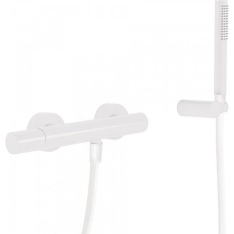 Mitigeur douche Douchette à main anticalcaire avec support orientable et flexible. - TRES 26116701BM