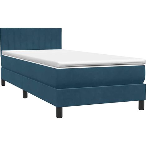 Maison Exclusive - Boxspringbett mit Matratze Dunkelblau 80x220 c
