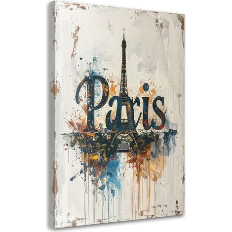 Stampe su Tela, Paris Shabby Chic Vintage lettering, 20x30 (1/5)