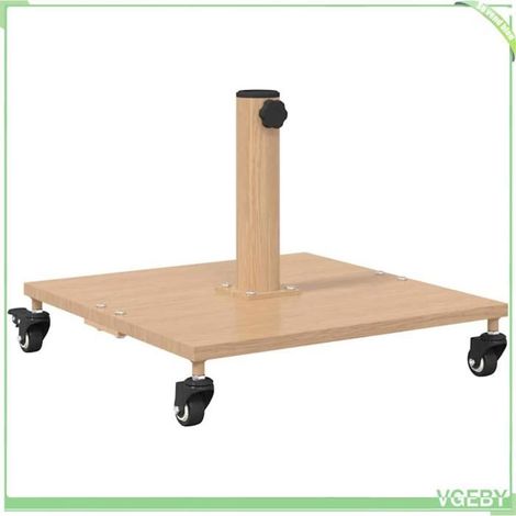Base de parasol - FAFEICY - 42010366 - Bois clair - Acier - Carré 45 x 45 x 31,5 cm (1/5)