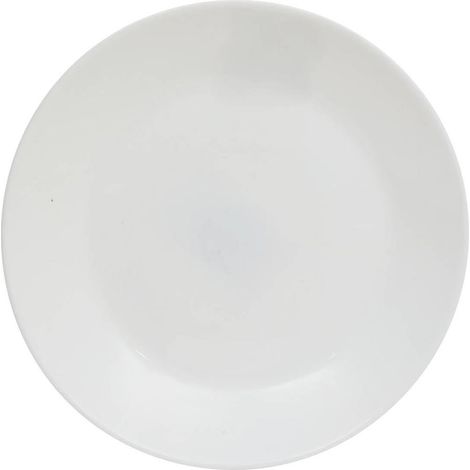 Lot de 6 Assiettes à Dessert en Verre "Louise" 18cm Blanc