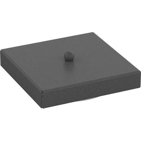 Rosone Quadrato Multiforo Metallo Antracite 7 Uscite 14X14Cm