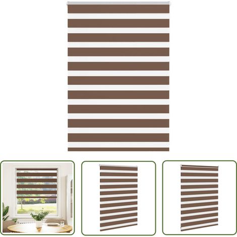 vidaXL Zebrarollo Braun 100x100 cm Stoffbreite 95,9 cm Polyester (1/5)