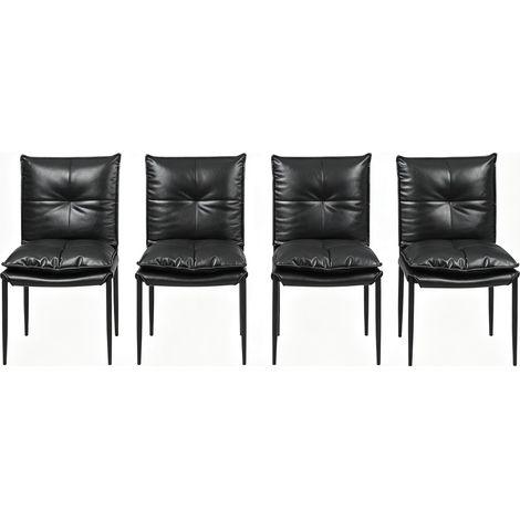 GagaLot de 4 chaises de salle à manger élégantes, dossier rembourré (1/5)