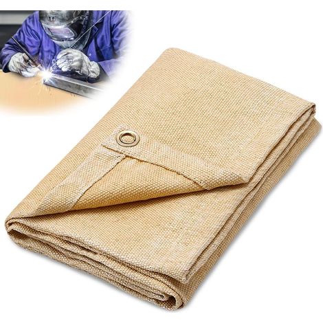 Couverture De Soudage Robuste, 1,2 X 1,8 M Couverture De Soudage Ignifuge, Couverture Anti Feu en Fibre De Verre, Tapis Anti Feu, Rideau De Soudage pour La Soudure Professionnelle Et Robuste (1/5)