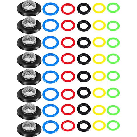 Pressure Washer O-Ring Kit - 6 Sizes - 48 Pieces Stainless Steel Filter for Pressure Washers, Pump, Hose, Gun, Wand and Lance (1/5)