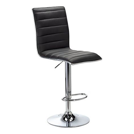 Tabouret dossier haut Landri Noir - Lot de 2 - Maxiburo (1/4)
