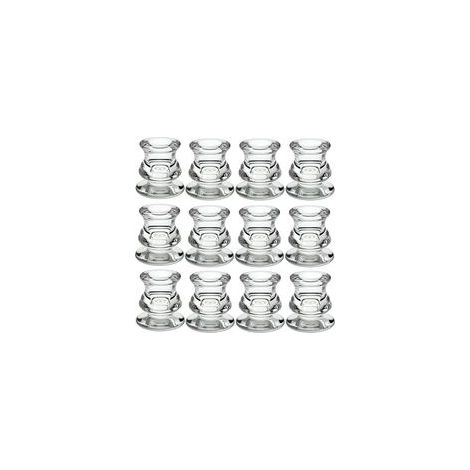Lot de 12 bougeoirs en verre transparent pour mariage, rendez-vous, décoration d'intérieur H148 (1/5)