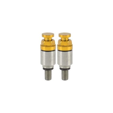 2 pièces M5x0.8 fourche en alliage d'aluminium purgeur d'air soupape de surpression de remplacement pour CRF150R CR125R CR250R CRF250R jaune (1/4)