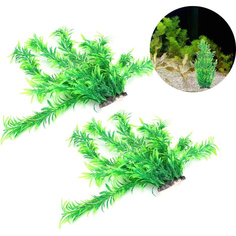 Decorazione per acquario: piante acquatiche artificiali per l'allestimento di un acquario, erba a forma di palla verde. (1/5)
