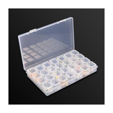 Pcs Boîte à bijoux avec séparats réglables Boîte de rangement en plastique Boîte de rangement de médicaments Boîte à bijoux en plastique Boîte de rangement en plastique transparent (1/5)