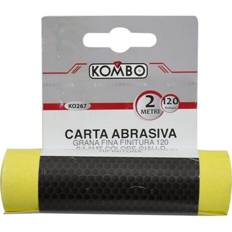 Carta Abrasiva a Grana Fina: Finitura 120-2mt Colore Giallo