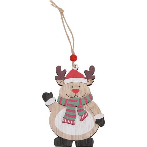 Décoration de Noël en Bois Arbre de Noël DIY pour Élans Fête du Printemps Maison (1/5)