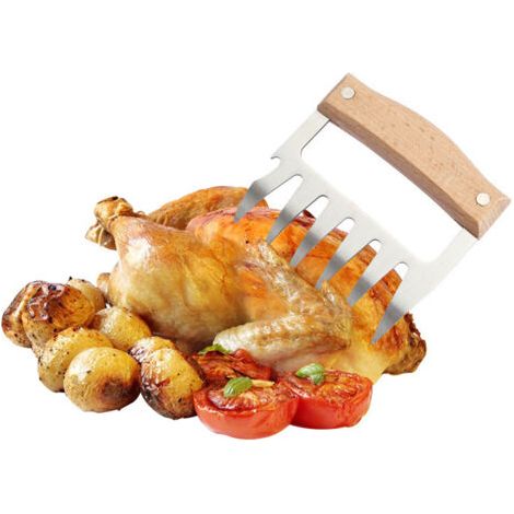 BUNTHAUS PA 2 Pièces Griffe De Viande Tiré De Porc En Acier Inoxydable Griffe De Viande Pour Barbecue Grill Accessoires Ours Griffe BBQ Cuisson (1/4)