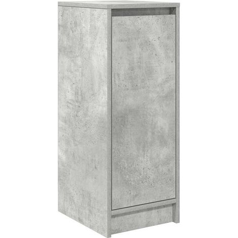 Meuble à chaussures en béton gris, 29,5 x 34 x 76 cm, fabriqué en bois d'ingénierie. (1/5)