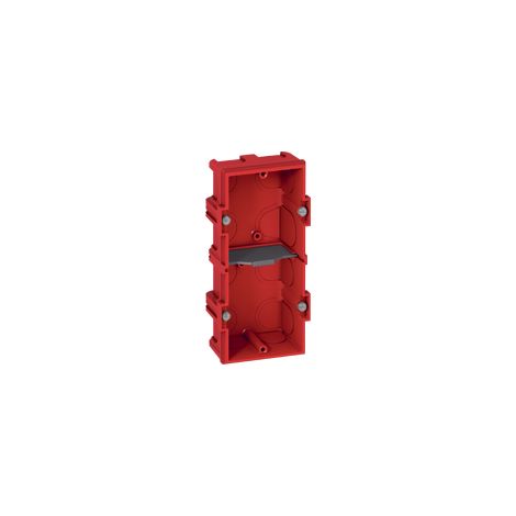 Legrand – Boîte à encastrer Batibox maçonnerie 2 postes – Profondeur 40mm – Montage à vis pour fixation solide – Adaptée pour murs pleins et creux