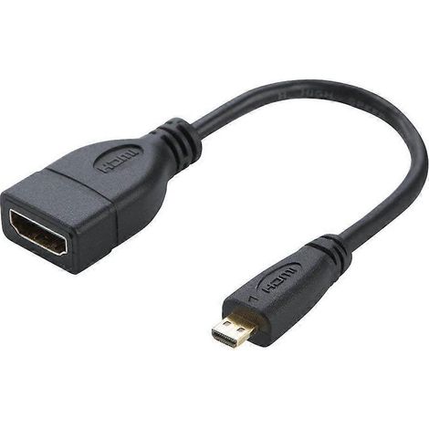 Câble adaptateur micro HDMI mâle vers HDMI femelle de 17 cm (1/5)