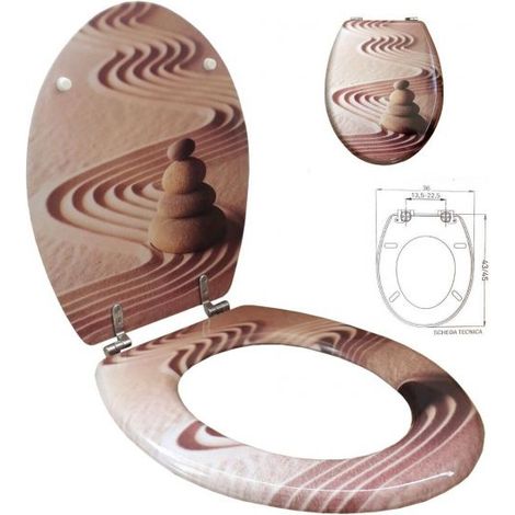 SEDILE COPRIWATER UNIVERSALE PER BAGNO COPRI WC WATER IN LEGNO Mod. 52733