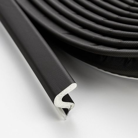 Bande d'étanchéité de porte insonorisée Q – Bande d'isolation de porte extérieure pour grand espace – Facile à installer (noir, 0,9 m) (1/5)