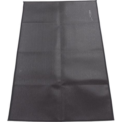 Tapis ignifuge pour barbecue, noir, résistant aux hautes températures - Protection terrasse et jardin extérieur (1/5)