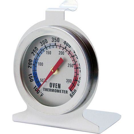 Ofenthermometer, 50-300 °C / 100-600 °F, analoge Sofortanzeige für Backofen, Grill, Fritteuse, Smoker und Kochen in Edelstahlgeräten. (1/4)