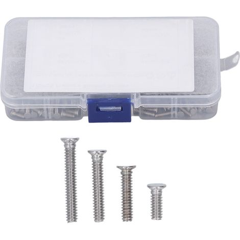 170 Pièces Vis à Riveter 4 Types Acier Inoxydable Tête Ronde Plate Fixation Assortiment (1/5)