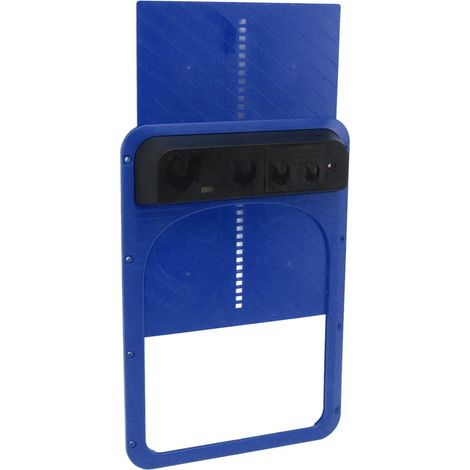 Ouvre-porte automatique pour poulailler, capteur de lumière, à piles, bleu (1/5)