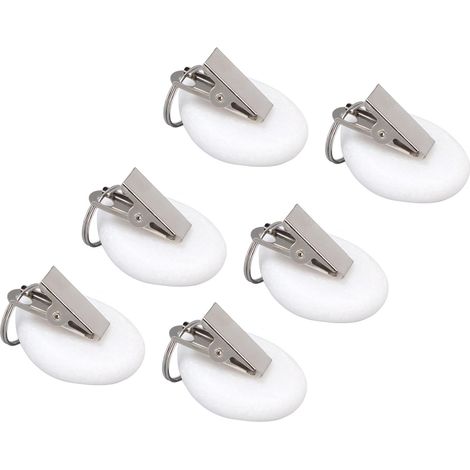 Lot de 6 pinces de table lestées en forme de cœur, clips de nappe métalliques pour décoration extérieure, pique-nique, salle à manger familiale, ovale. (1/5)