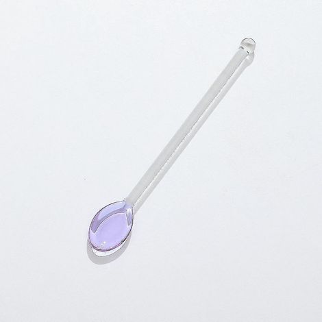 Cuillères à thé en verre borosilicate, cuillères à mélanger en verre à long manche, agitateurs à café, cuillères à thé glacé, cuillères à mélanger en verre pour le thé, le sucre, les fêtes - YePurple (1/5)