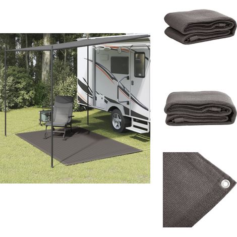 Tapis de tente 250 x 200 cm Anthracite - Tapiss De Tente - Tapis De Camping - Tapis Extérieur - Tapis Imperméable - Tapis Respirant (1/5)