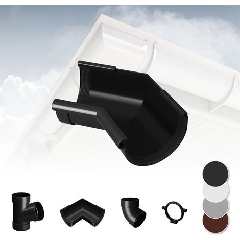 Système de gouttière PVC-U 90mm – Pièce d'angle intérieure 135 – Résistant aux UV et intempéries – Drainage optimal des eaux de pluie – Rainway (1/5)