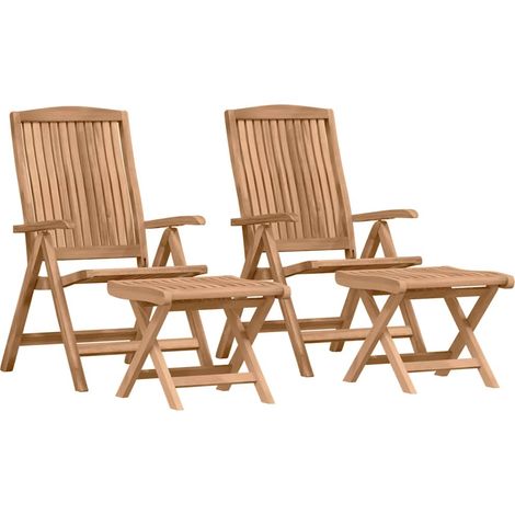 Set da Pranzo per Giardino 4 pz Marrone Legno di teak solido vidaXL (1/5)